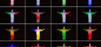 <!--:es-->ILUMINAN CRISTO REDENTOR DE RÍO CON COLORES DE LOS 32 PAÍSES DEL MUNDIAL FIFA BRASIL 2014<!--:-->