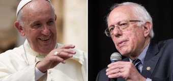 EL PAPA SALUDA A BERNIE SANDERS: NO ES POLÍTICA SINO EDUCACIÓN