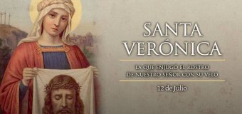 HOY ES LA FIESTA DE SANTA VERÓNICA, A QUIEN SE LE IMPREGNÓ EL ROSTRO DE CRISTO EN SU VELO