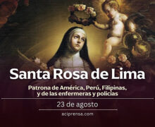 SE CELEBRA A SANTA ROSA DE LIMA, PATRONA DE AMÉRICA Y LAS FILIPINAS