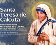 HOY CELEBRAMOS A LA SANTA MADRE TERESA DE CALCUTA, PREMIO NOBEL DE LA PAZ